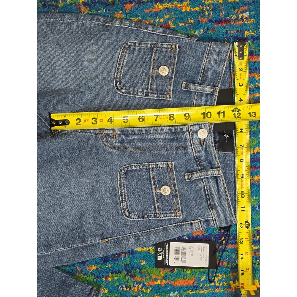NWT 7 For All Mankind Modern Dojo Jeans in Oceanstone Patch Pocket SZ 23x32 - Picture 7 of 8